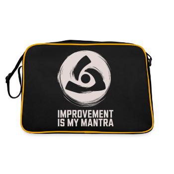 Kaizen Improvement: Improvement Is My Mantra - Retro Bag - black/gold - Back