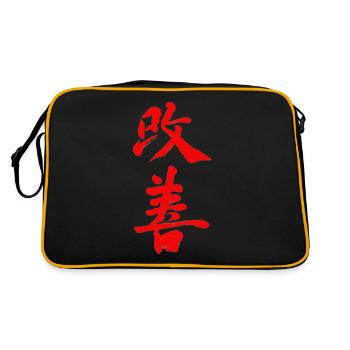 Continuous improvement with the Kaizen principle - Retro Bag - black/gold - Back