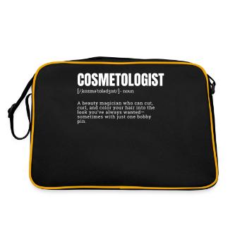 T-shirts magicien de beauté COSMÉTOLOGUE - Sac Retro - noir/or - Dos