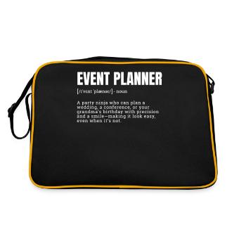Organisateur d’événements créatif Définition T-Shirts - Sac Retro - noir/or - Dos
