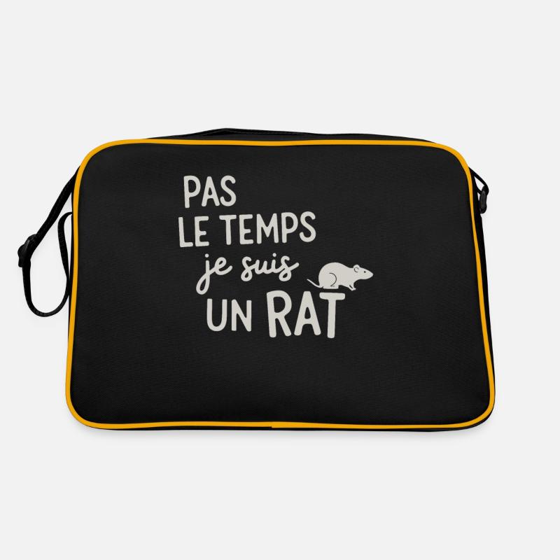 Pas Le Temps Je Suis Un Rat Sac Retro