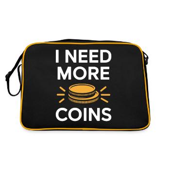 Numismatics: I need more coins - Retro Bag - black/gold - Back
