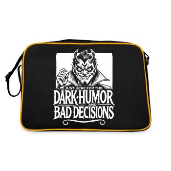 Dark Humor and Bad Decisions Edgy Devil Design - Retro Bag - black/gold - Back