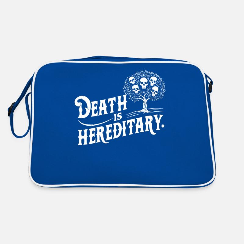 Tod ist erblich Schwarzer Humor Schädel Design Retro Tasche