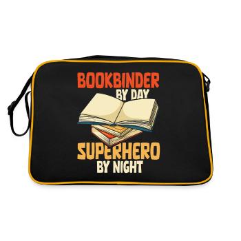 Buchbinder - Retro Tasche - Schwarz/Gold - Hinten