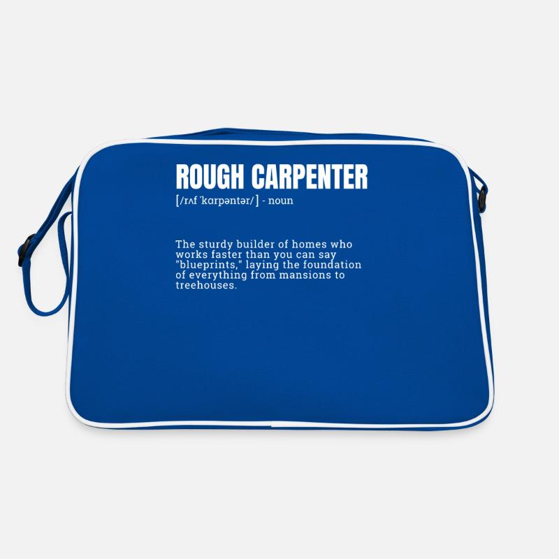 rough carpenter, builder gift, construction humor, Retro Tasche