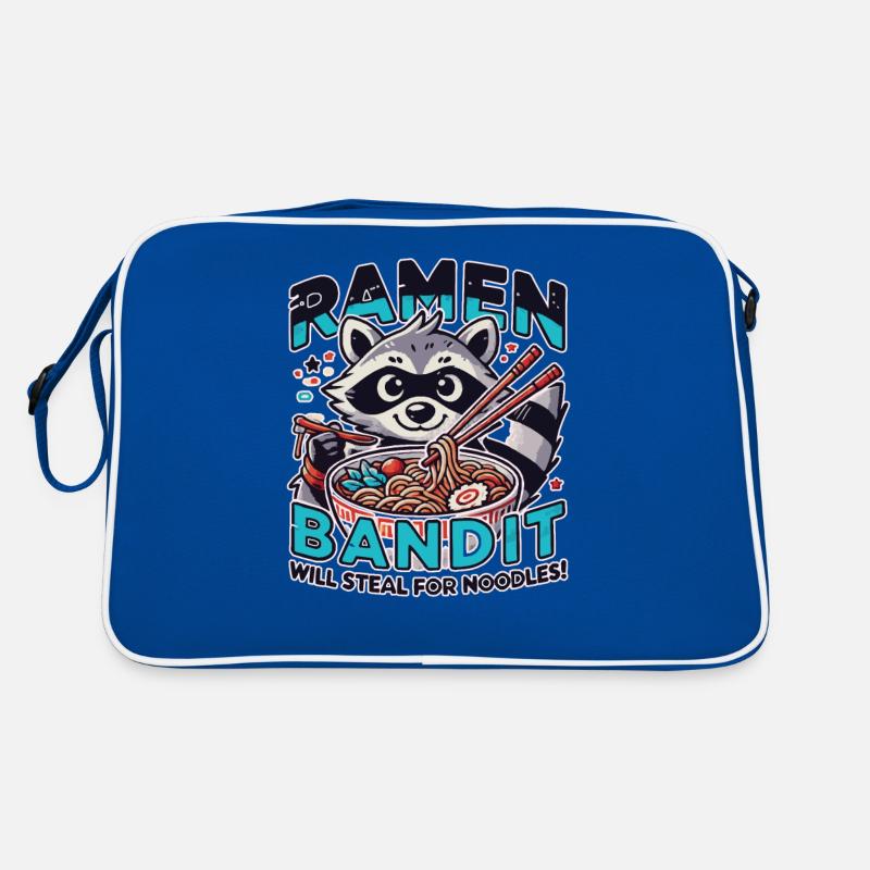 Waschbär-ramen-bandit: Wird Nach Nudeln Stehlen Retro Tasche