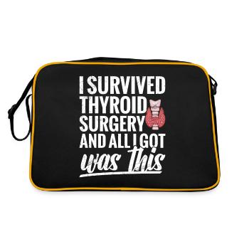 J’ai survécu à une opération de la thyroïde et - Sac Retro - noir/or - Dos
