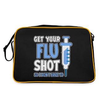 Get Your Flu Shot So I Don't Have To 2 - Retro Tasche - Schwarz/Gold - Hinten