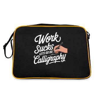 Calligraphie - Sac Retro - noir/or - Dos