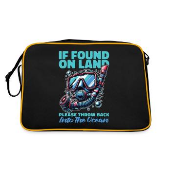 Plongée en apnée si trouvé sur terre S’il vous plaît Plongée sous-marine - Sac Retro - noir/or - Dos