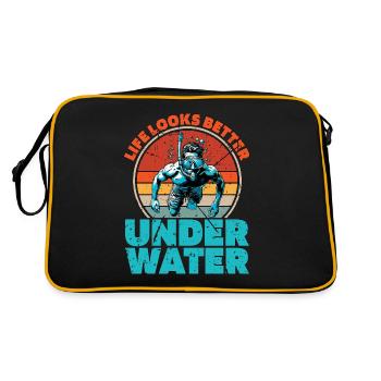 Snorkeling Life Looks Better Swimmer Snorkeler - Retro Bag - black/gold - Back