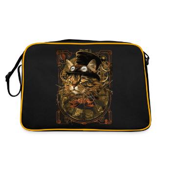 Chat steampunk - Sac Retro - noir/or - Dos