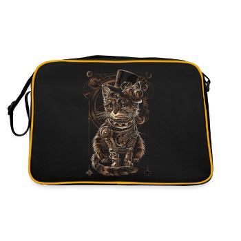 Chat steampunk - Sac Retro - noir/or - Dos