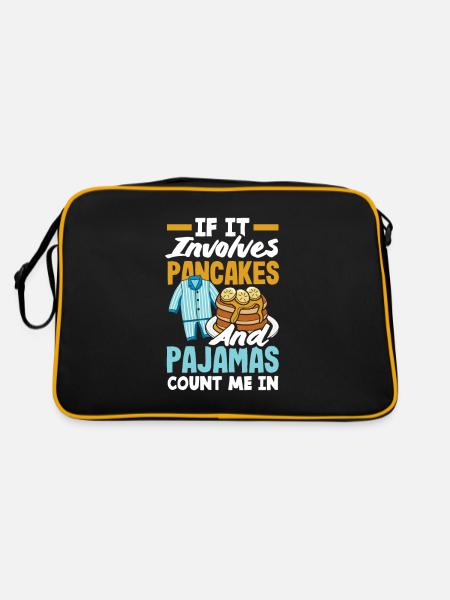 Cadeau drôle d’amateur de crêpes - Sac Retro - noir/or - Dos