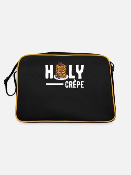 Funny Pancake Lover Gift - Retro Bag - black/gold - Back