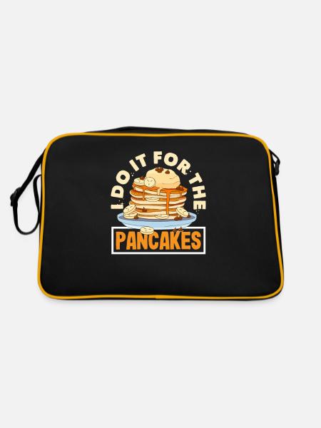 Cadeau drôle d’amateur de crêpes - Sac Retro - noir/or - Dos