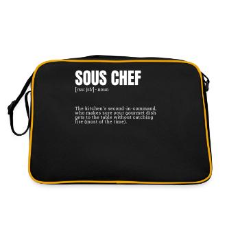 Définition hilarante du sous-chef - Sac Retro - noir/or - Dos