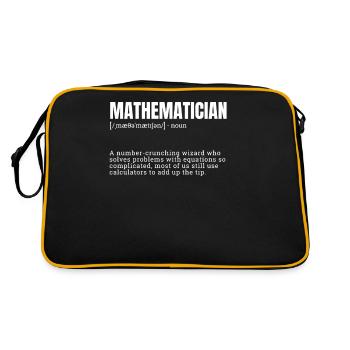 Mathematician Occupation Definition Design Funny - Retro Bag - black/gold - Back