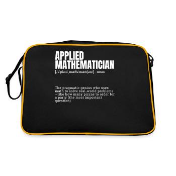 Dictionnaire drôle sur le thème du mathématicien appliqué - Sac Retro - noir/or - Dos