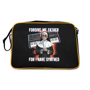 Forgive Me Father For I Have Synthed Funny Synth - Retro Bag - black/gold - Back