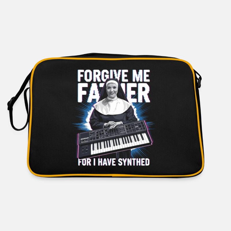 Forgive Me Father For I Have Synthed Funny Synth Retro Bag