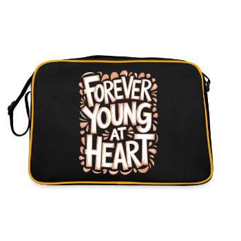 Forever Young at Heart Birthday Getting Older - Retro Bag - black/gold - Back