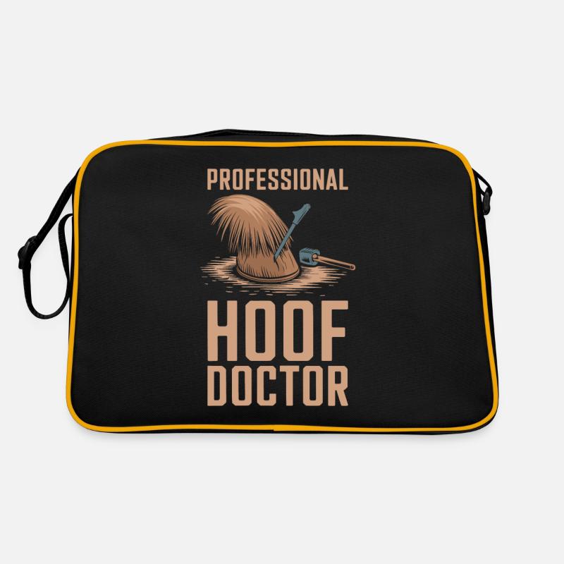 Hufschmied - Retro Tasche - Schwarz/Gold