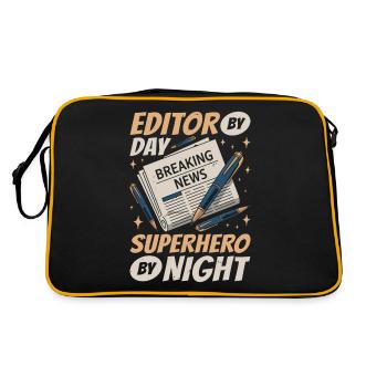 Editor - Retro Bag - black/gold - Back