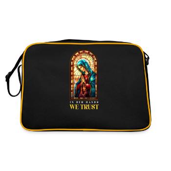 La Vierge Marie dans ses mains, nous avons confiance - Sac Retro - noir/or - Dos