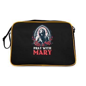La Vierge Marie prie avec Marie - Sac Retro - noir/or - Dos