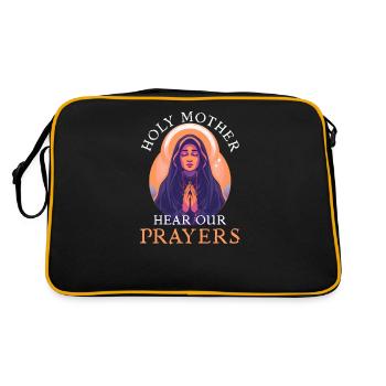 Vierge Marie Sainte Mère, écoutez nos prières - Sac Retro - noir/or - Dos