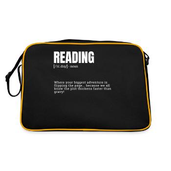 Définition amusante pour les loisirs d’intérieur Dictionnaire Ind - Sac Retro - noir/or - Dos
