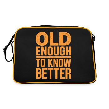 Assez vieux pour mieux savoir Anniversaire drôle - Sac Retro - noir/or - Dos