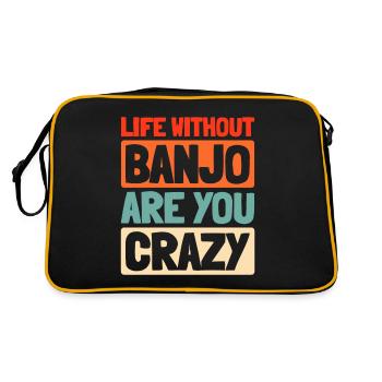 Banjo - Retro Tasche - Schwarz/Gold - Hinten