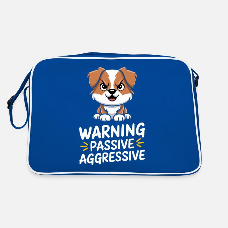 Warnung Passive Aggressive Hund Retro Tasche