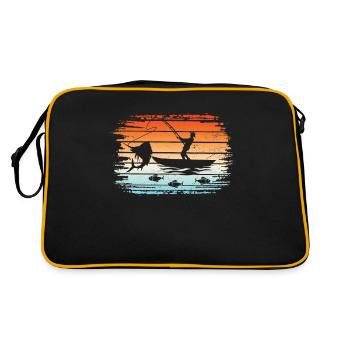 Pêche C’est tout le plaisir et les jeux jusqu’à ce que vous - Sac Retro - noir/or - Dos