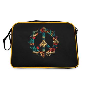 Namaste illustration d’un beau, détaillé - Sac Retro - noir/or - Dos