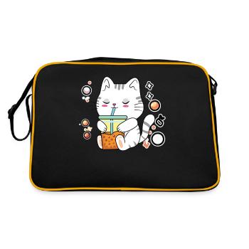 Ramen pour chat = Purrfection Cet adorable design - Sac Retro - noir/or - Dos