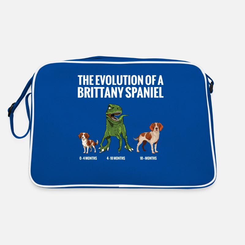 Die Evolution Eines Bretonischen Spaniel-hundes Retro Tasche