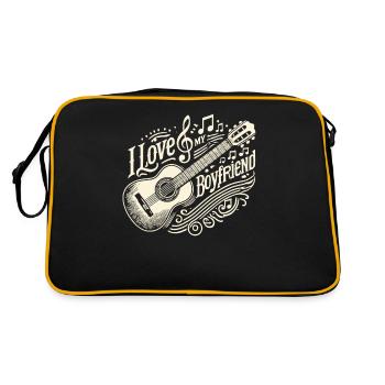 J’aime mon copain - Sac Retro - noir/or - Dos