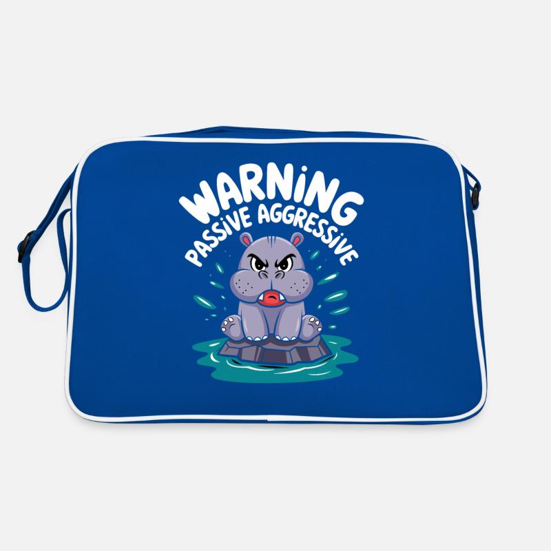 Beware of passive aggressive hippopotamus Retro Bag