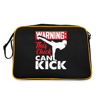 Krav Maga Kamsportlerin Frau Mädchen - Sac Retro - noir/or - Dos