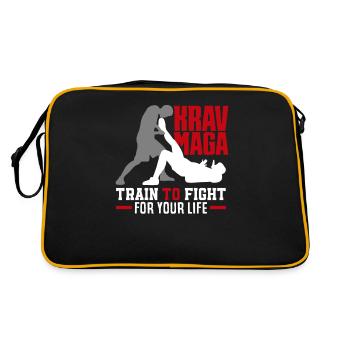 Krav Maga Training Kampfkunst - Retro Tasche - Schwarz/Gold - Hinten