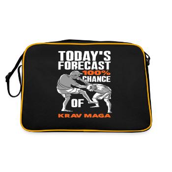 Krav Maga Training Sportler - Retro Tasche - Schwarz/Gold - Hinten