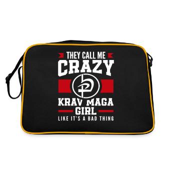 Krav Maga Mädchen - Retro Tasche - Schwarz/Gold - Hinten