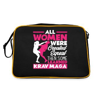 Krav Maga Frauen Kampfsport - Retro Tasche - Schwarz/Gold - Hinten