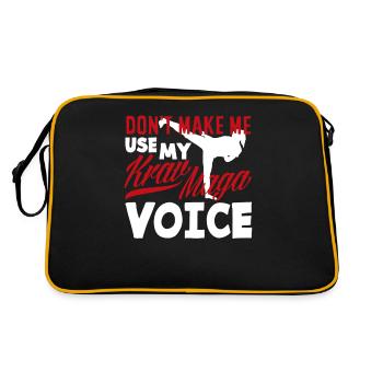 Krav Maga Motivation Hobby Sportler - Retro Tasche - Schwarz/Gold - Hinten