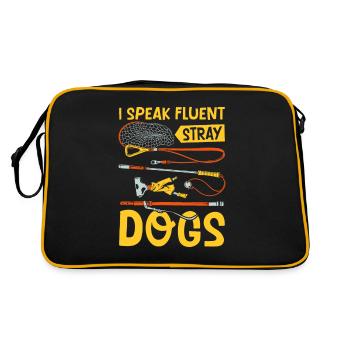 Hundefänger - Retro Tasche - Schwarz/Gold - Hinten