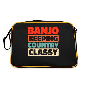 Banjo - Retro Tasche - Schwarz/Gold - Hinten